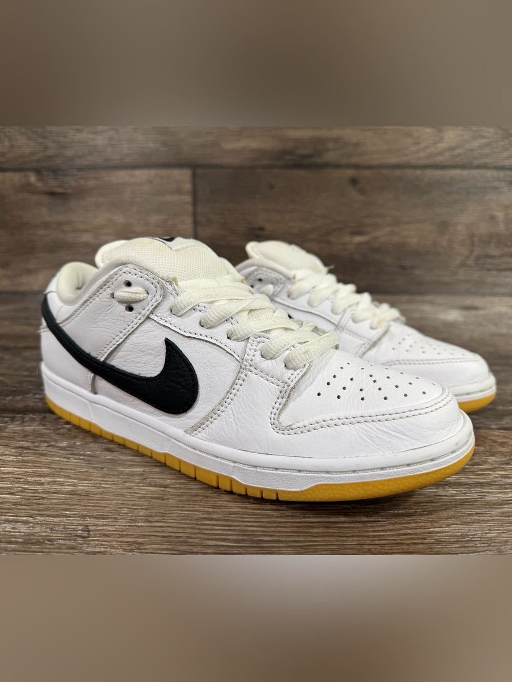 Nike SB Dunk Low "White Gum" sneakers Men's Sz 8